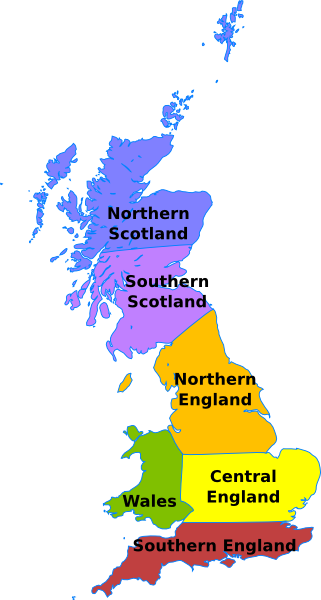 UK regions map